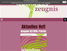 Tablet Screenshot of lebendiges-zeugnis.de